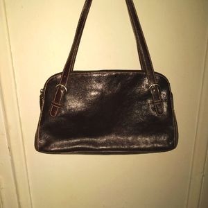 Vtg. Franco Sarto brown leather shoulder bag like new